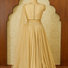 Golden Bloom Embroidered Lehenga