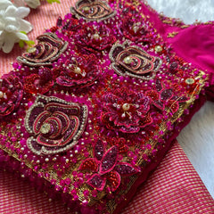 Red Purple Bridal Blouse