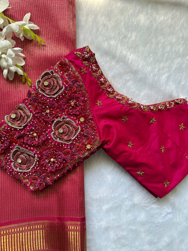 Red Purple Bridal Blouse