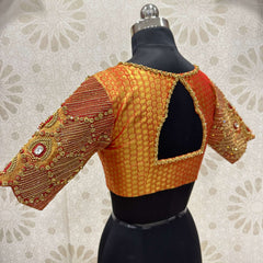 Orangy Red Bridal Blouse