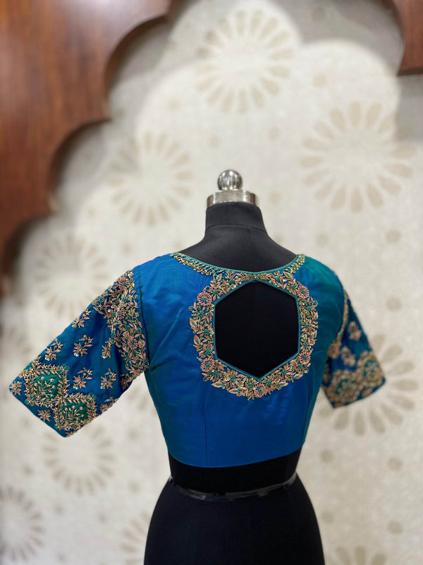 Marine Blue Bridal Blouse