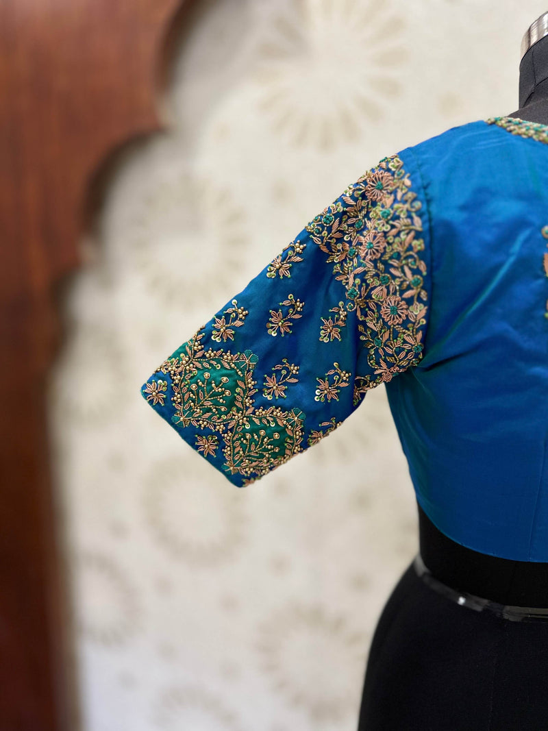 Marine Blue Bridal Blouse