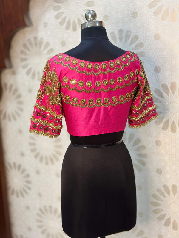 Cerise Pink Bridal Blouse